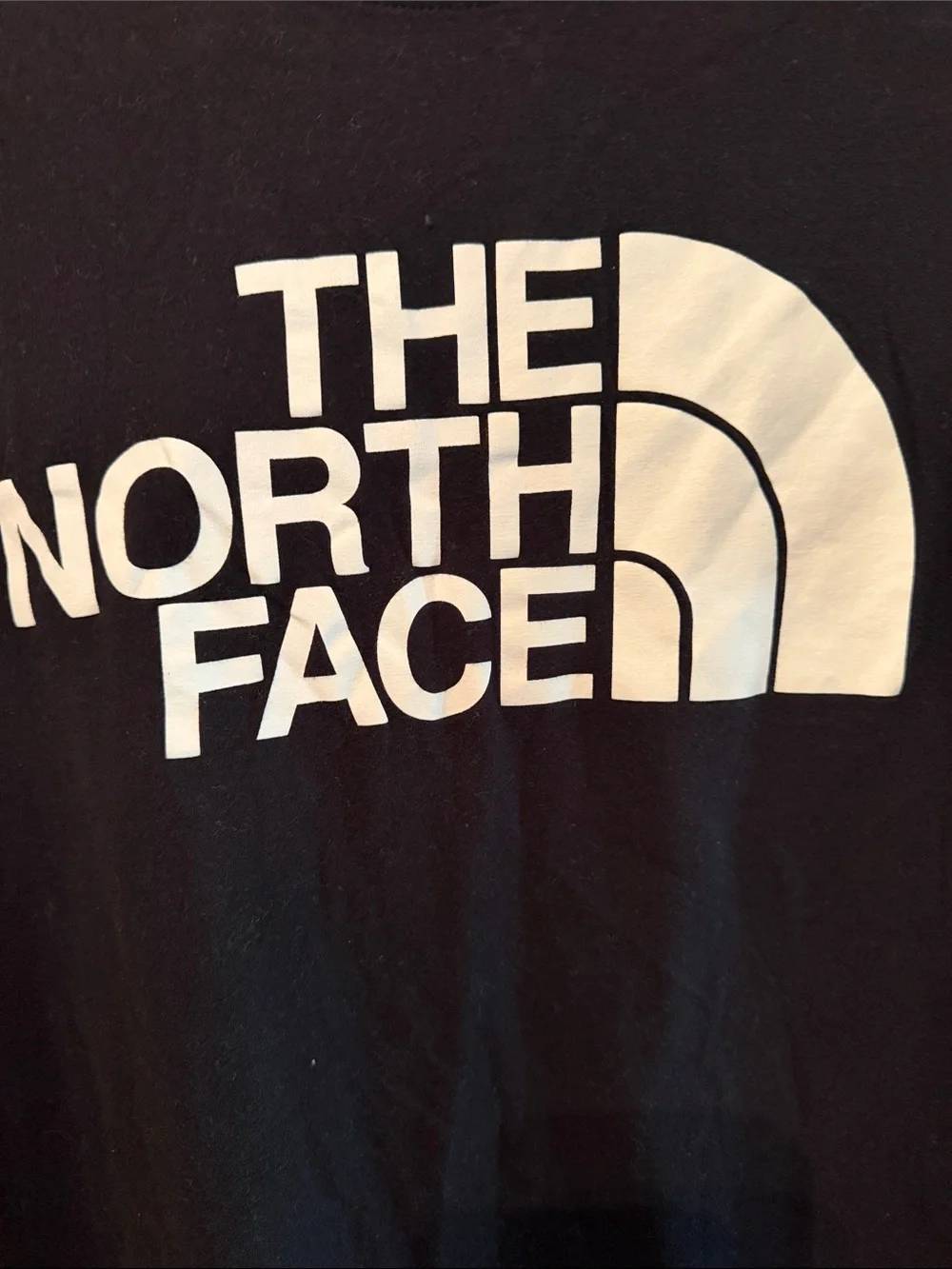 The North Face Black Tee with White Logo